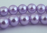 Romantic Lavender Glass Pearl Beads - 8mm